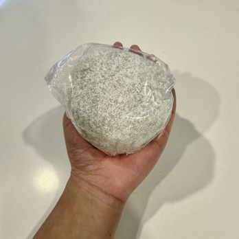 Nuo Mochi - Size of taro purple rice mochi in my hand - Desserts Near Me - Monterey Park, California