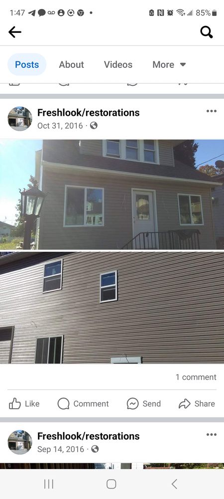 Slide of Freshlook Restorations