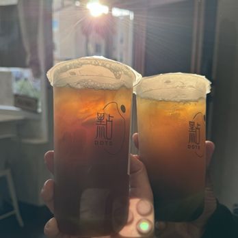Dots Boba - Dark Roasted Oolong Tea and White Grape Oolong Tea - Bubble Tea Near Me - San Francisco, California