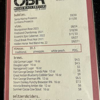 Ocean Beach Roasters & Bistro - Wine and Beer Menu - Coffee & Tea Near Me - Ocean Shores, Washington Ocean Beach Roasters & Bistro - Wine and Beer Menu - Coffee & Tea Near Me - Ocean Shores, Washington