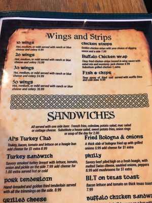 Menu photo 4 Al's Bar & Grill Parkville, MO