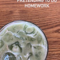 Early Yves Cafe - iced matcha with sugar free vanilla syrup