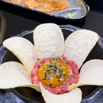 Chubby Cattle - Wagyu tartare...served with Pringles? - Barbeque Near Me - Rosemead, California Chubby Cattle - Wagyu tartare...served with Pringles? - Barbeque Near Me - Rosemead, California