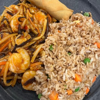 Jun Dynasty - Fried rice, egg roll, and Yu Xiang shrimp - Szechuan Near Me - Tucson, Arizona