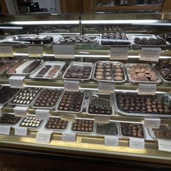 The Chocolate B'ar - Just a portion of the chocolates that they offer.