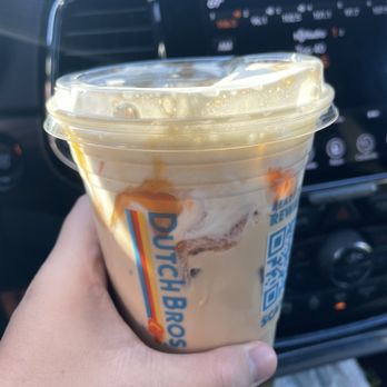 Dutch Bros Coffee - Caramel Pumpkin Brulee Breve - Juice Bars & Smoothies Near Me - Elk Grove, California