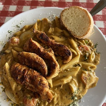 Prejean's - Blackened chicken Alfredo - Cajun/Creole Near Me - Lafayette, Louisiana Prejean's - Blackened chicken Alfredo - Cajun/Creole Near Me - Lafayette, Louisiana