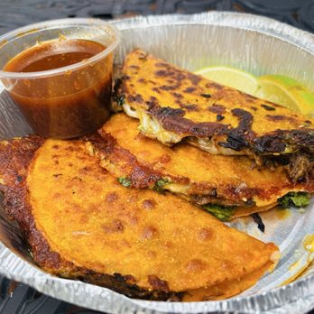 La Vaca - These Birria tacos are addictive especially when dipping in the consommé sauce - Burgers Near Me - Gaithersburg, Maryland