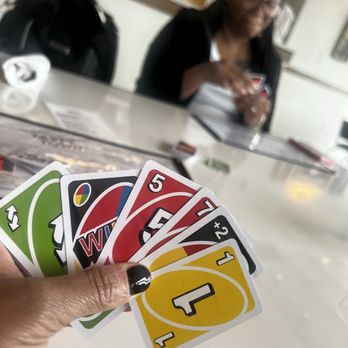 Tasty Town - Game of uno as we wait on the food - Greek Near Me - Birmingham, Alabama