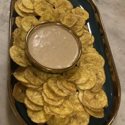 Farmacia Cocktail Bar - Plantain Chips with Yogurt Sauce