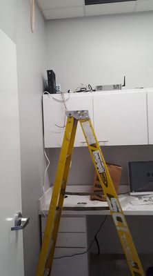 Photo of 3Packet.com - Anaheim, CA, US. This gives you an idea what is required equipment for a small business: AT&T internet modem & Cisco phone system box.  That's it!!!!