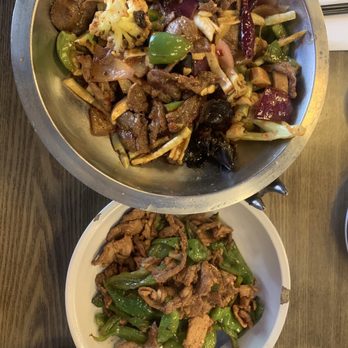 Chef Tan - G10. Spicy Dry Pot Beef and H10 Home stlye sauteed pork (greenpepper with pork) - Szechuan Near Me - Jersey City, New Jersey Chef Tan - G10. Spicy Dry Pot Beef and H10 Home stlye sauteed pork (greenpepper with pork) - Szechuan Near Me - Jersey City, New Jersey