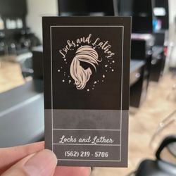 Locks and Lather Hair Salon - Locks and Lather business cards with new number. Call us to book your next appointment.