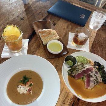 The Beach House - Lobster bisque ahi steak - Asian Fusion Near Me - Koloa, Hawaii