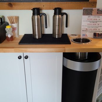 Founders Grounds Coffee - Condiment area - Coffee Roasteries Near Me - Speedway, Indiana