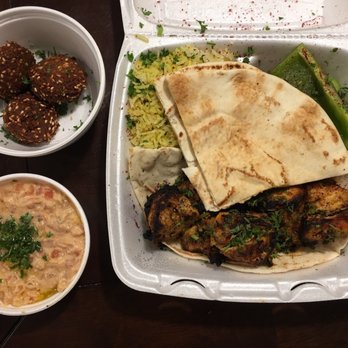 Hala Cafe - Chicken tawok kawab platter, falafel and fofo salad on side. Excellent - Mediterranean Near Me - Euless, Texas Hala Cafe - Chicken tawok kawab platter, falafel and fofo salad on side. Excellent - Mediterranean Near Me - Euless, Texas