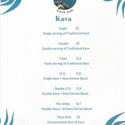 Island Vibes Kava Bar - Kava Menu