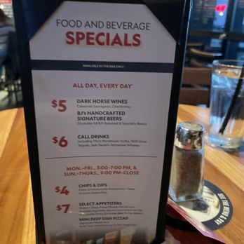 BJ's Restaurant & Brewhouse - Specials on offer - New American Near Me - Concord, North Carolina BJ's Restaurant & Brewhouse - Specials on offer - New American Near Me - Concord, North Carolina