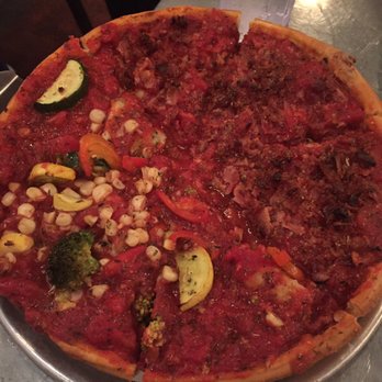 Zachary's Chicago Pizza - Half Veggie & Carne ~~ mMmmmMm - Pizza Near Me - Berkeley, California