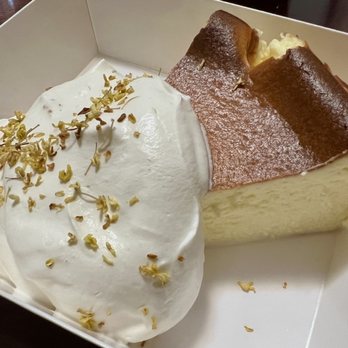 Pâte à Cake - Burnt Basque Cheesecake with Osmanthus Cream ($9.95) - Patisserie/Cake Shop Near Me - Gaithersburg, Maryland