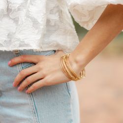 Liz James Designs - Handmade gold bangles, made for everyday, everywhere you go.