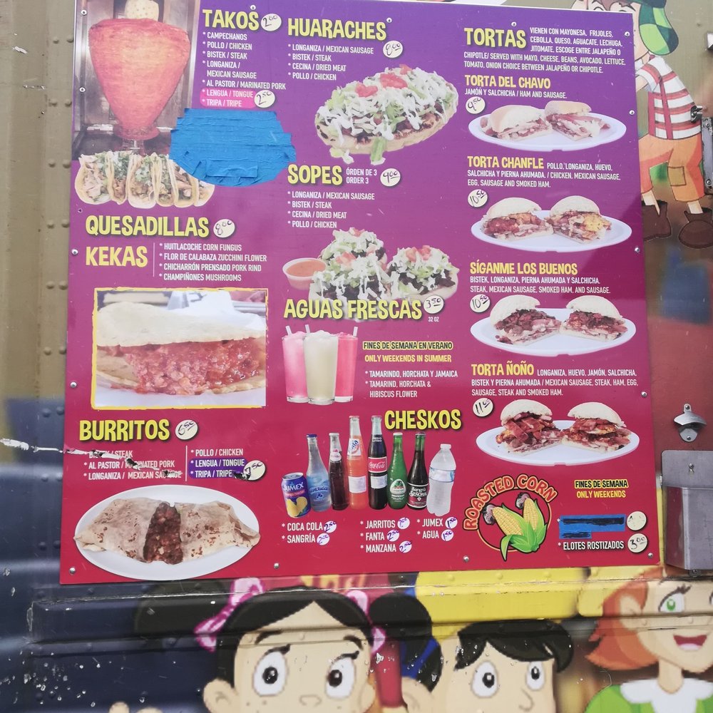 La vecindad del Chavo - the menu of the restaurant - Food Trucks Near Me - Aurora, Colorado La vecindad del Chavo - the menu of the restaurant - Food Trucks Near Me - Aurora, Colorado