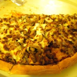 Godfather's Pizza - Mushroom & sausage pizza