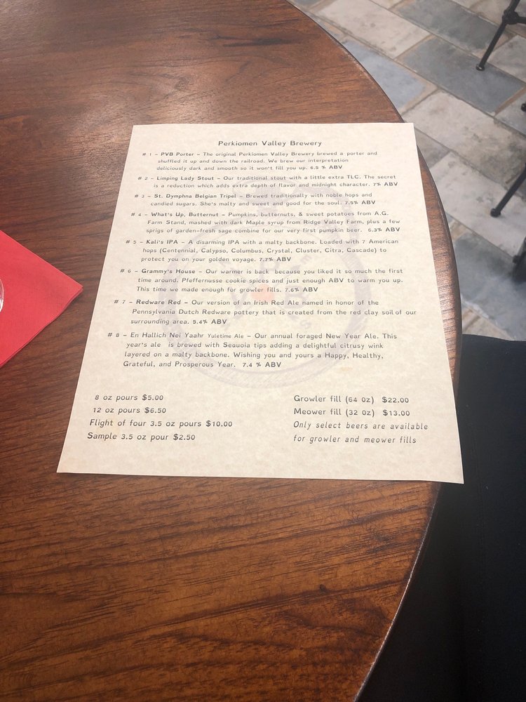 PERKIOMEN VALLEY BREWERY 17 Reviews 101 Walnut St, Green Lane