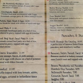 Countryside Cafe - Menu - Breakfast & Brunch Near Me - Waianae, Hawaii Countryside Cafe - Menu - Breakfast & Brunch Near Me - Waianae, Hawaii