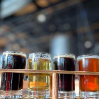 Spacecat Brewing - a flight of beer glasses - Brewpubs Near Me - Norwalk, Connecticut
