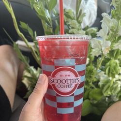 Scooter's Coffee - Strawberry Sunrise Sparkling Soda