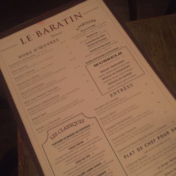 Le Baratin - Menu. - Cafes Near Me - New York, New York Le Baratin - Menu. - Cafes Near Me - New York, New York
