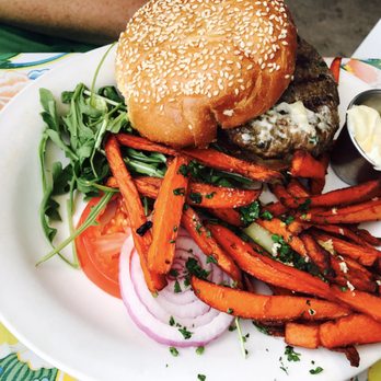 Tune-Up Cafe - Lamb burger and sweet potato fries - New Mexican Cuisine Near Me - Santa Fe, New Mexico Tune-Up Cafe - Lamb burger and sweet potato fries - New Mexican Cuisine Near Me - Santa Fe, New Mexico