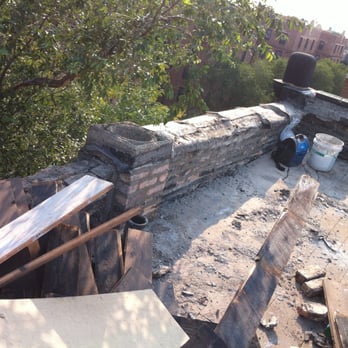 Construction Management Services Group - Parapet walls. All mortar seams are ground out, old brick replaced and all mortar seams tuck-pointed with type ( N ) mortar. - Roofing Near Me - Chicago, Illinois