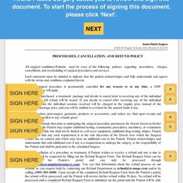 Mobile signing screen with signature tabs covering portions of the document!