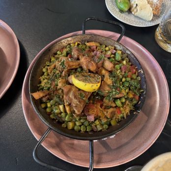 Cafe Americana - Spicy chicken paella - Tapas/Small Plates Near Me - Arlington, Texas
