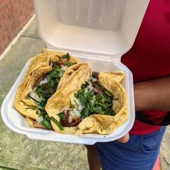 Las Tortas Locas - Two carnitas tacos at $1.99 each. Hot off the grill, two soft corn tortillas, pork chunks, cilantro, onion. - Mexican Near Me - Atlanta, Georgia Las Tortas Locas - Two carnitas tacos at $1.99 each. Hot off the grill, two soft corn tortillas, pork chunks, cilantro, onion. - Mexican Near Me - Atlanta, Georgia