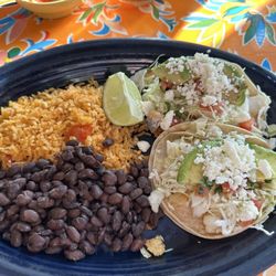 San Juan Taqueria Kala Point - Grilled fish taco plate