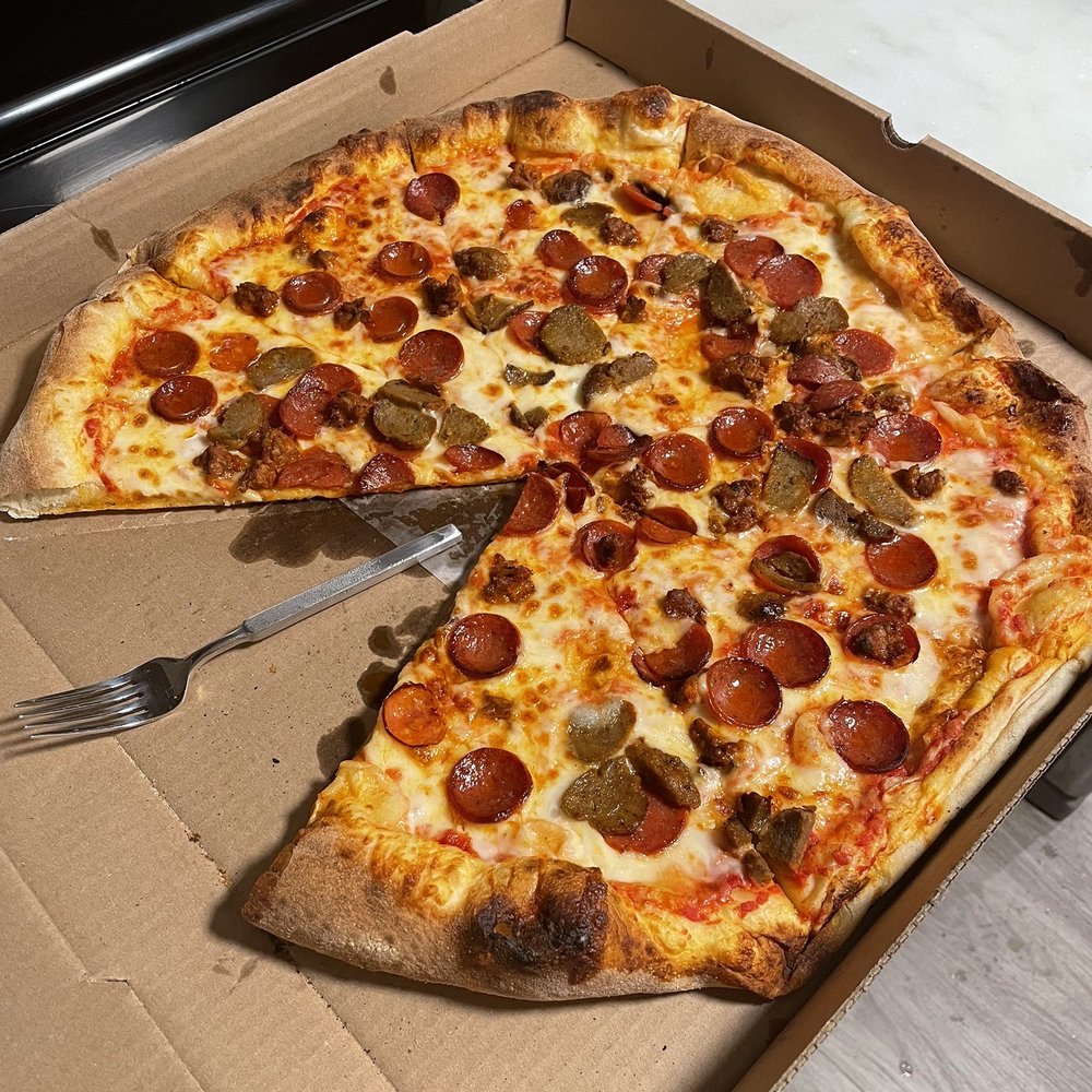 RedRocks Neapolitan Bistro - Trio of Meats take out! It's big! - Pizza Near Me - Alexandria, Virginia RedRocks Neapolitan Bistro - Trio of Meats take out! It's big! - Pizza Near Me - Alexandria, Virginia