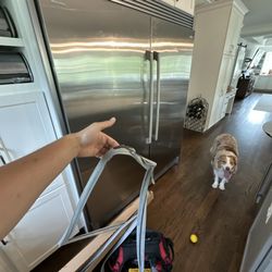 Atlant Appliance Repair - Taking care of our longtime customers with help from my favorite assistant  Electrolux refrigerator gasket replacement by Atlant Appliance