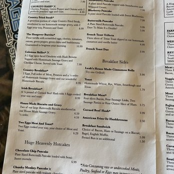 Leah's Korner Kafe - Menu - Burgers Near Me - Coleman, Michigan
