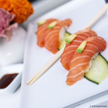 Blofish - a plate of sushi with chopsticks - Sushi Bars Near Me - Boulder, Colorado