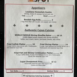 The Cajun Spot - Menu