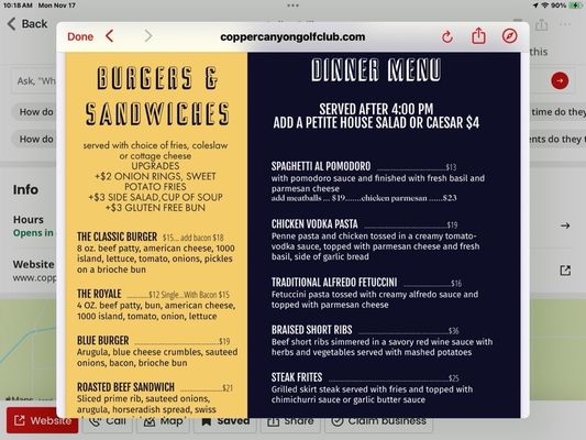 Menu photo 3 Indigo Grille Buckeye, AZ