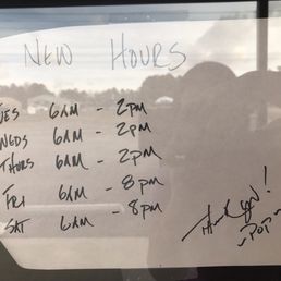 New hours