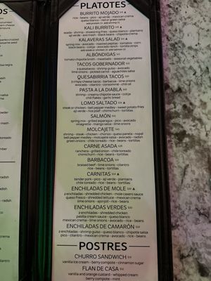 Menu photo 1 Kalaveras Pasadena, CA