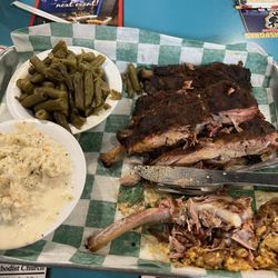 Down Home Catering - Rib plate is perfection! Sorry I ate some before remembering to take a photo!