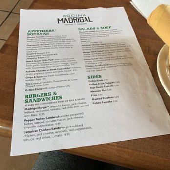 Cocina Madrigal - Menu - Tacos Near Me - Phoenix, Arizona