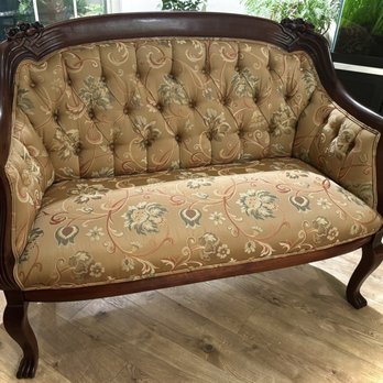 Time Treasures - Our loveseat after the restoration - Furniture Reupholstery Near Me - Chicago, Illinois