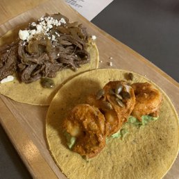 Barbacoa & Shrimp Pipian tacos Barbacoa & Shrimp Pipian tacos